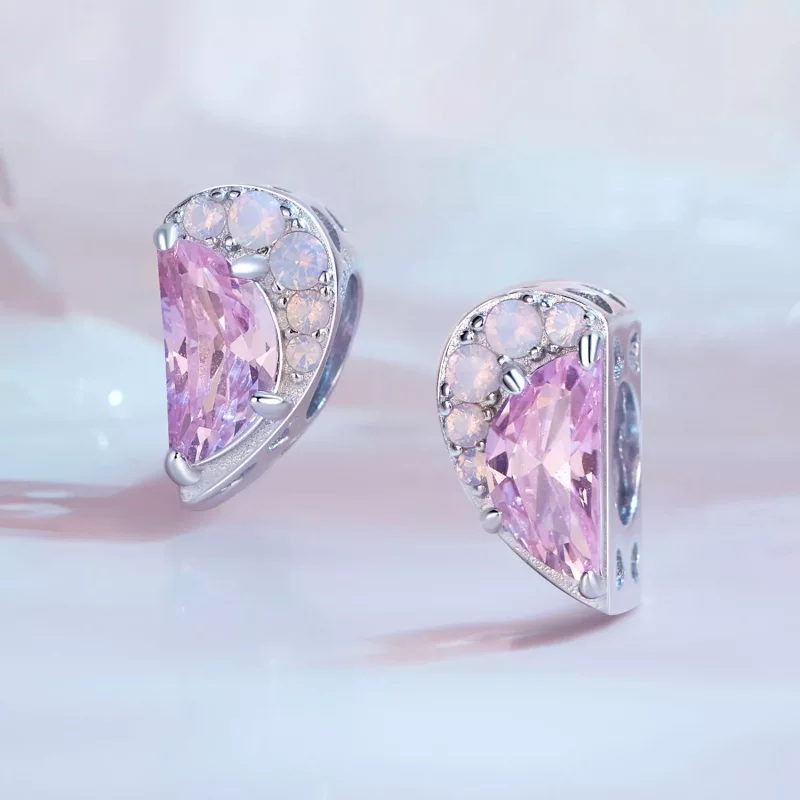 (afbeelding voor) Pandora Stijl Roze Zussen Hart Bedel - SCC2641 - Bekijken 5