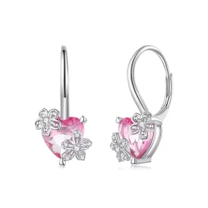 Pandora Stijl Sakura Hoepel Oorbellen - BSE866 (afbeelding voor) Pandora Stijl Sakura Hoepel Oorbellen - BSE866