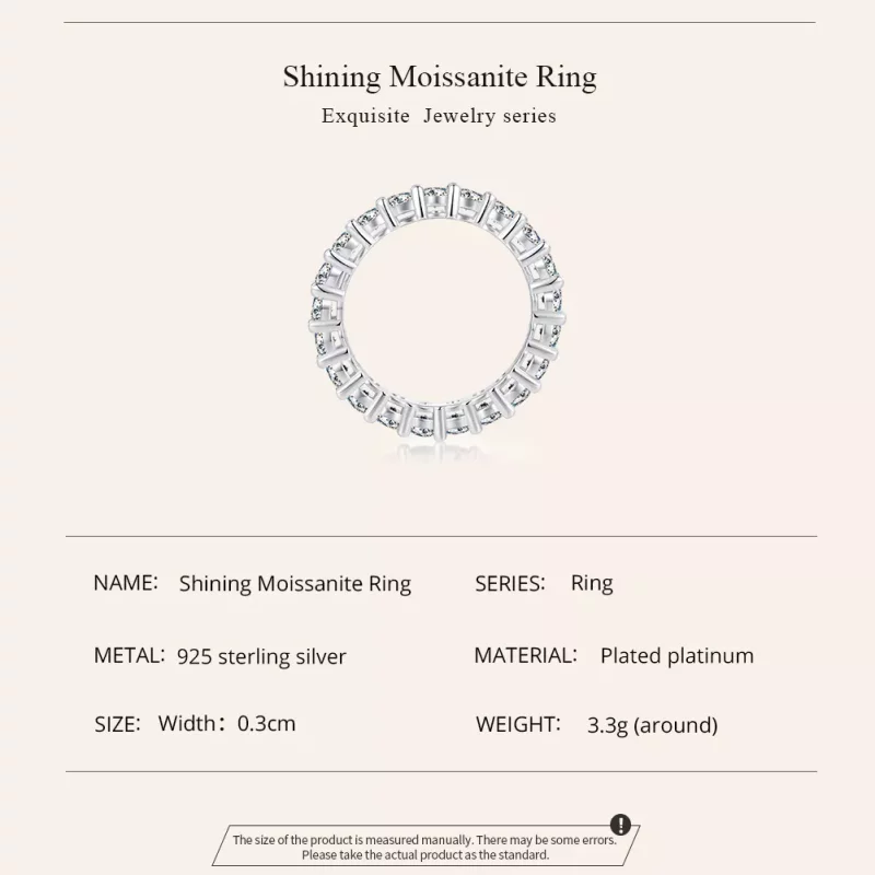 (afbeelding voor) Pandora-stijl schitterende Moissanite ring (één certificaat) - MSR020 - Bekijken 2
