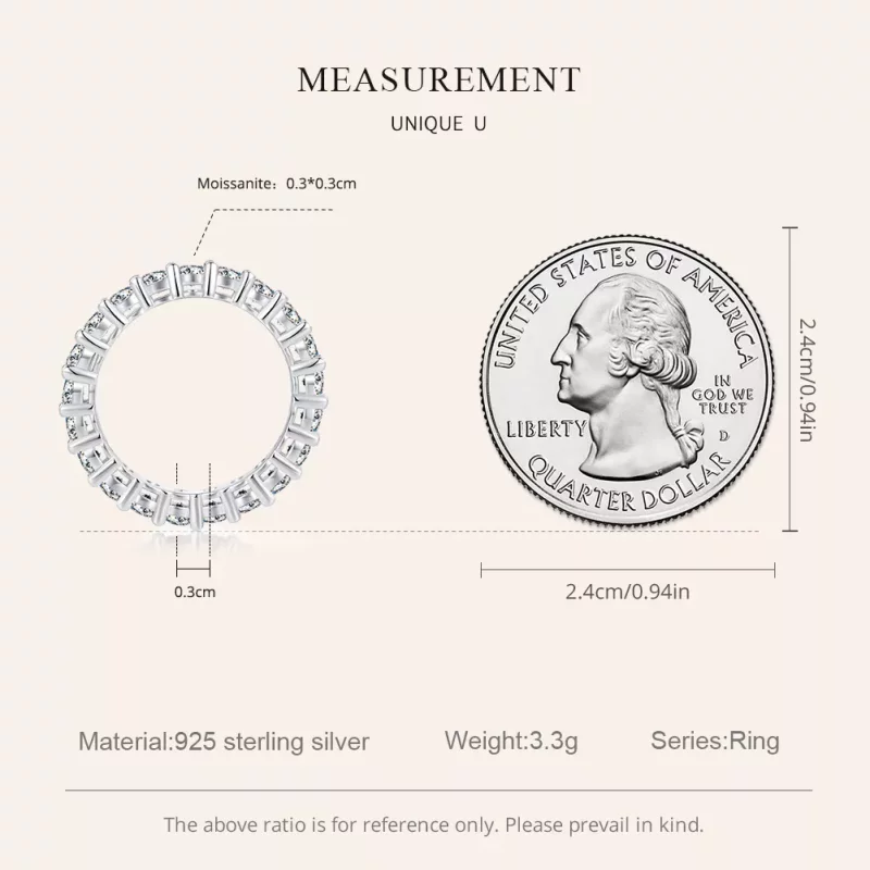 (afbeelding voor) Pandora-stijl schitterende Moissanite ring (één certificaat) - MSR020 - Bekijken 3