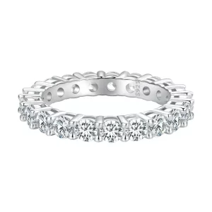 (afbeelding voor) Pandora-stijl schitterende Moissanite ring (één certificaat) - MSR020