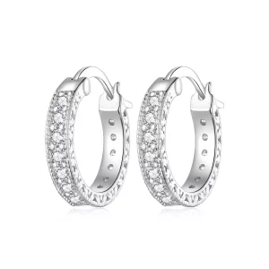 Pandora-stijl Shine Hoepeloorbellen - BSE868 (afbeelding voor) Pandora-stijl Shine Hoepeloorbellen - BSE868