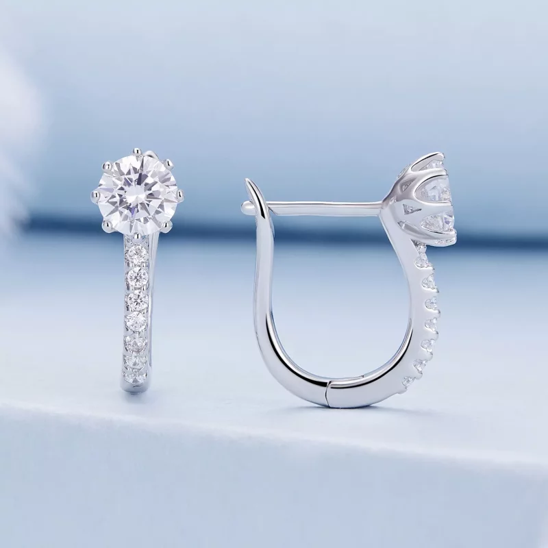 (afbeelding voor) Pandora Stijl Simpele Zirkonia Hoepel Oorbellen - BSE856 - Bekijken 2