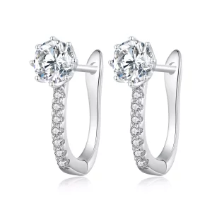 (afbeelding voor) Pandora Stijl Simpele Zirkonia Hoepel Oorbellen - BSE856