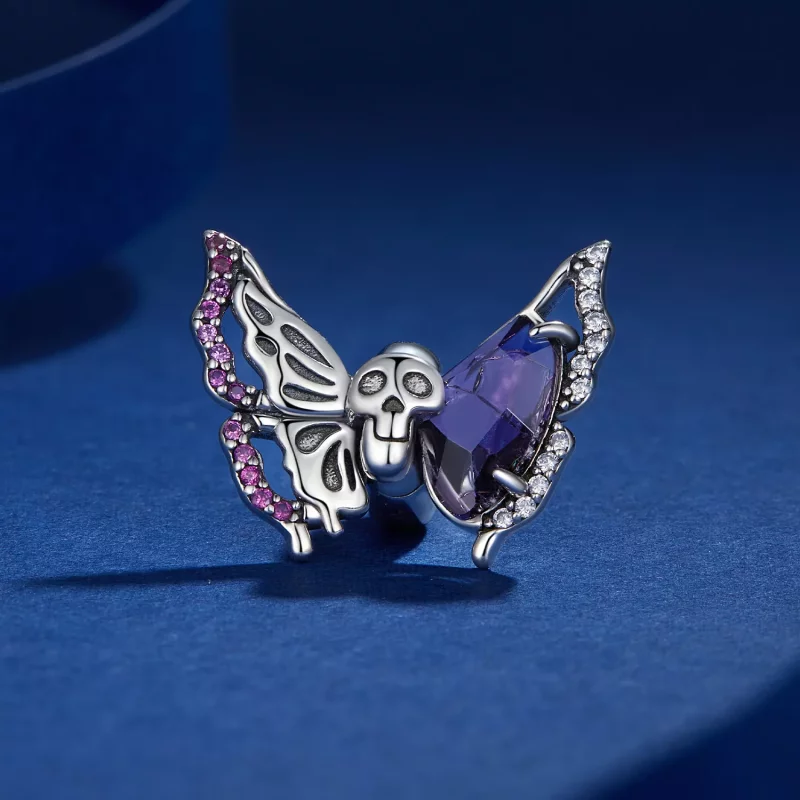 (afbeelding voor) Pandora-stijl Skelet Vlinderbedel - BSC911 - Bekijken 2