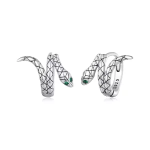 Pandora-stijl Slangen Hoepeloorbellen - BSE883 (afbeelding voor) Pandora-stijl Slangen Hoepeloorbellen - BSE883