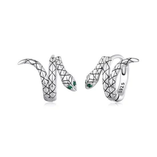 (afbeelding voor) Pandora-stijl Slangen Hoepeloorbellen - BSE883