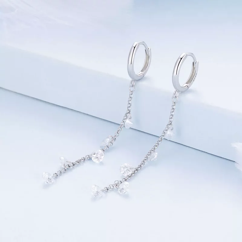 (afbeelding voor) Pandora-stijl Slimme Kwast Hanger Oorbellen - BSE898 - Bekijken 2