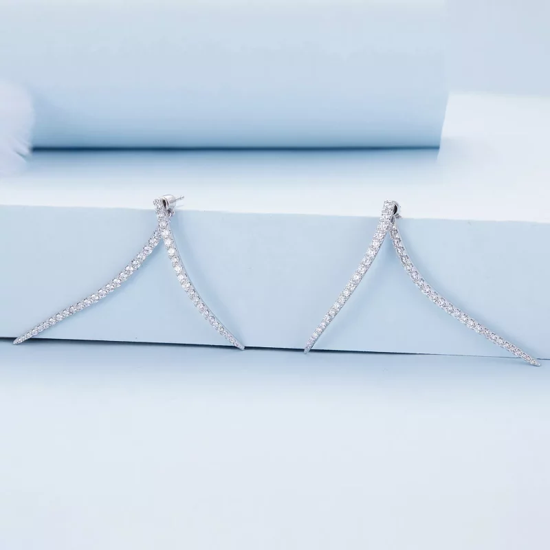 (afbeelding voor) Pandora-stijl Slimme Tassel Lange Stud Oorbellen - YIE227 - Bekijken 2