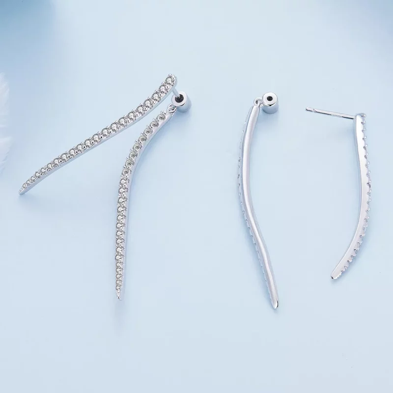 (afbeelding voor) Pandora-stijl Slimme Tassel Lange Stud Oorbellen - YIE227 - Bekijken 4