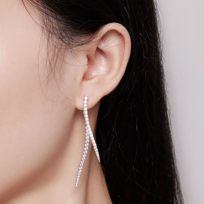(afbeelding voor) Pandora-stijl Slimme Tassel Lange Stud Oorbellen - YIE227 - Bekijken 5