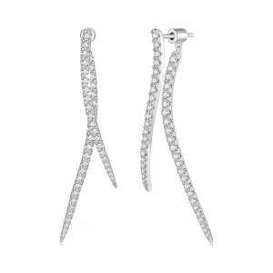Pandora-stijl Slimme Tassel Lange Stud Oorbellen - YIE227 (afbeelding voor) Pandora-stijl Slimme Tassel Lange Stud Oorbellen - YIE227