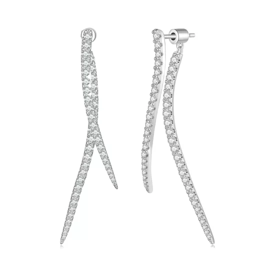 (afbeelding voor) Pandora-stijl Slimme Tassel Lange Stud Oorbellen - YIE227