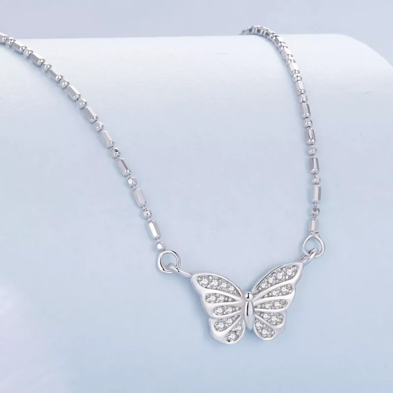 (afbeelding voor) Pandora Stijl Slimme Vlinderketting - BSN352 - Bekijken 2