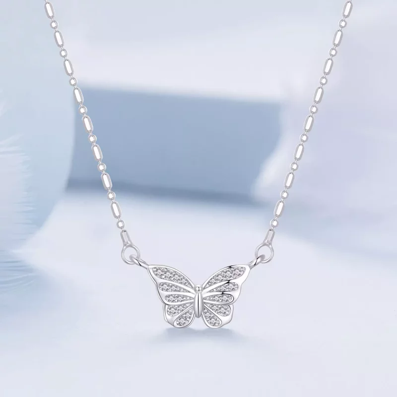 (afbeelding voor) Pandora Stijl Slimme Vlinderketting - BSN352 - Bekijken 3