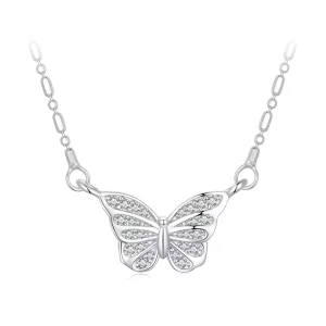 Pandora Stijl Slimme Vlinderketting - BSN352 (afbeelding voor) Pandora Stijl Slimme Vlinderketting - BSN352