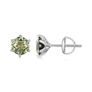 Pandora Stijl Smaragdgroene Moissanite Oorstekers - MSE025-LGN (afbeelding voor) Pandora Stijl Smaragdgroene Moissanite Oorstekers - MSE025-LGN
