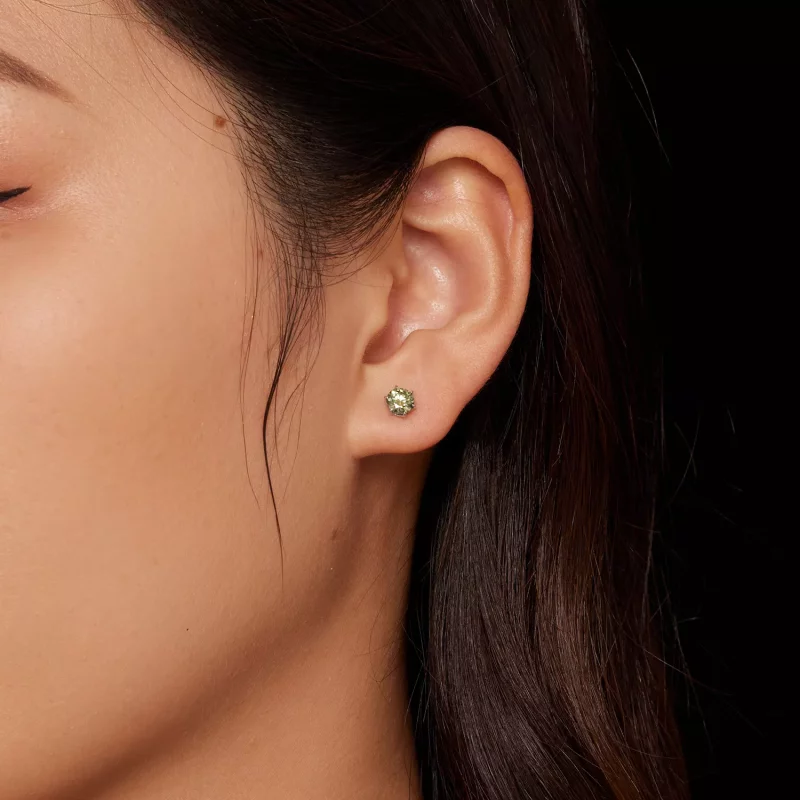 (afbeelding voor) Pandora Stijl Smaragdmoissanite Oorknopjes - MSE025-SGN - Bekijken 4
