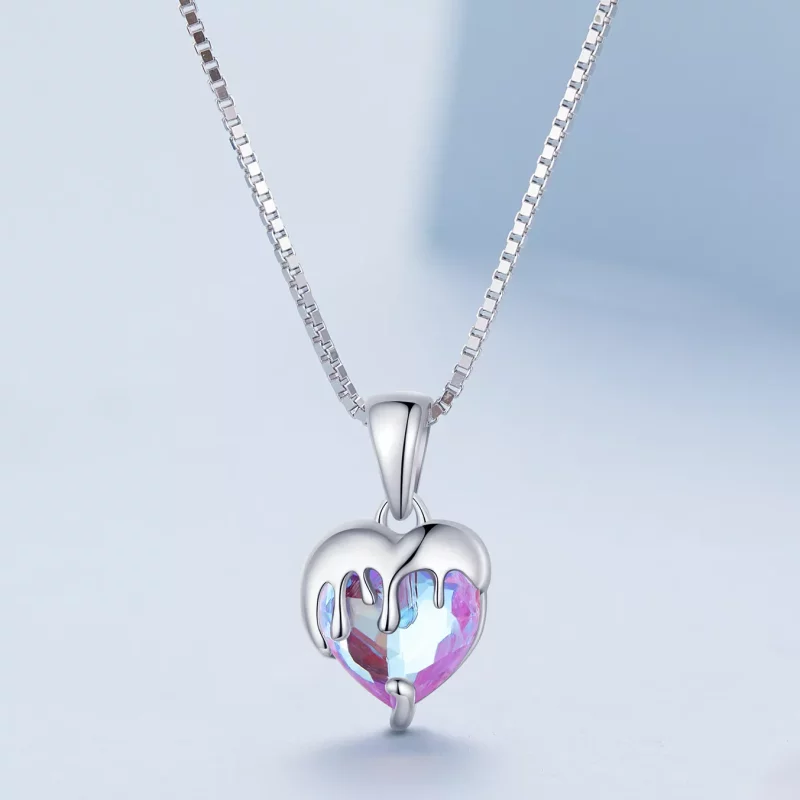 (afbeelding voor) Pandora Stijl Smeltend Hart Ketting - BSN322 - Bekijken 3