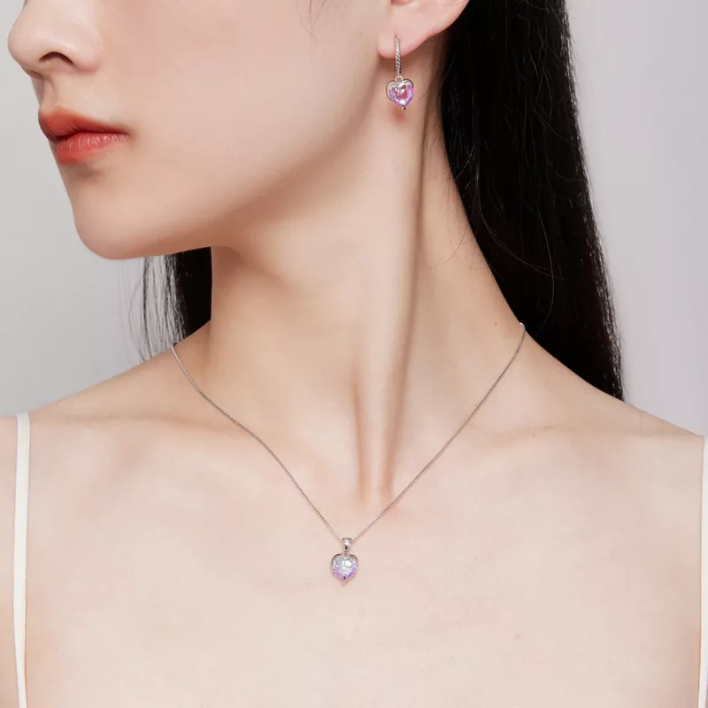 (afbeelding voor) Pandora Stijl Smeltend Hart Ketting - BSN322 - Bekijken 8