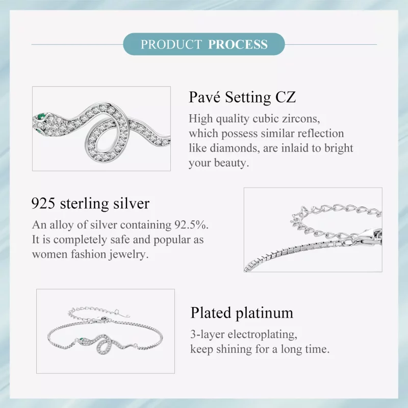 (afbeelding voor) Pandora-stijl Spirit Slangenketting Armband - SCB261 - Bekijken 6
