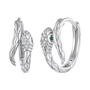 Pandora-stijl Spirit Snake Hoop Oorbellen - BSE818 (afbeelding voor) Pandora-stijl Spirit Snake Hoop Oorbellen - BSE818