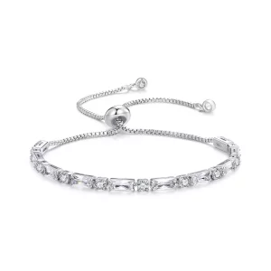 Pandora Stijl Sprankelende Zirkoon Schuifarmband - YIB062 (afbeelding voor) Pandora Stijl Sprankelende Zirkoon Schuifarmband - YIB062