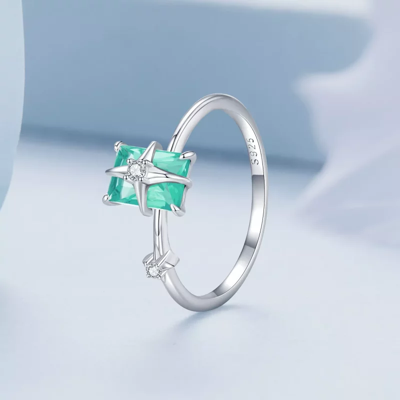 (afbeelding voor) Pandora Stijl Ster Glas Openingsring - BSR416 - Bekijken 2