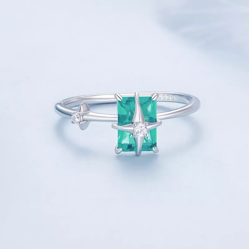 (afbeelding voor) Pandora Stijl Ster Glas Openingsring - BSR416 - Bekijken 3