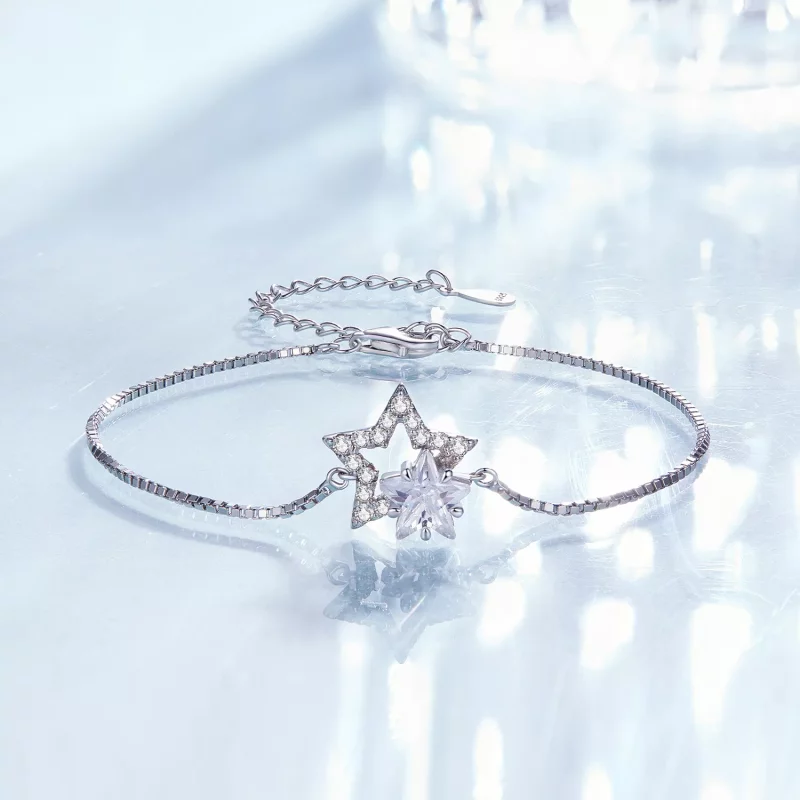 (afbeelding voor) Pandora Stijl Sterren Ketting Armband - BSB143 - Bekijken 2