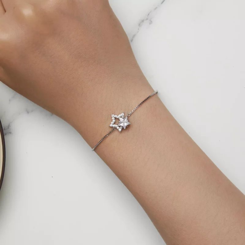 (afbeelding voor) Pandora Stijl Sterren Ketting Armband - BSB143 - Bekijken 5