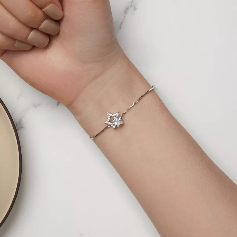 (afbeelding voor) Pandora Stijl Sterren Ketting Armband - BSB143 - Bekijken 6