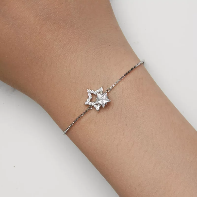 (afbeelding voor) Pandora Stijl Sterren Ketting Armband - BSB143 - Bekijken 7