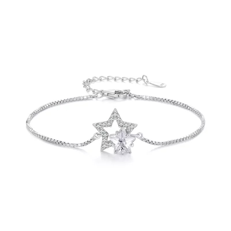 (afbeelding voor) Pandora Stijl Sterren Ketting Armband - BSB143