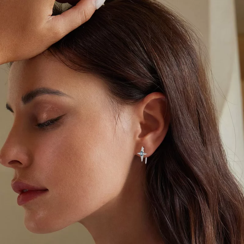(afbeelding voor) Pandora Stijl Sterren Studs Oorbellen - BSE915 - Bekijken 6