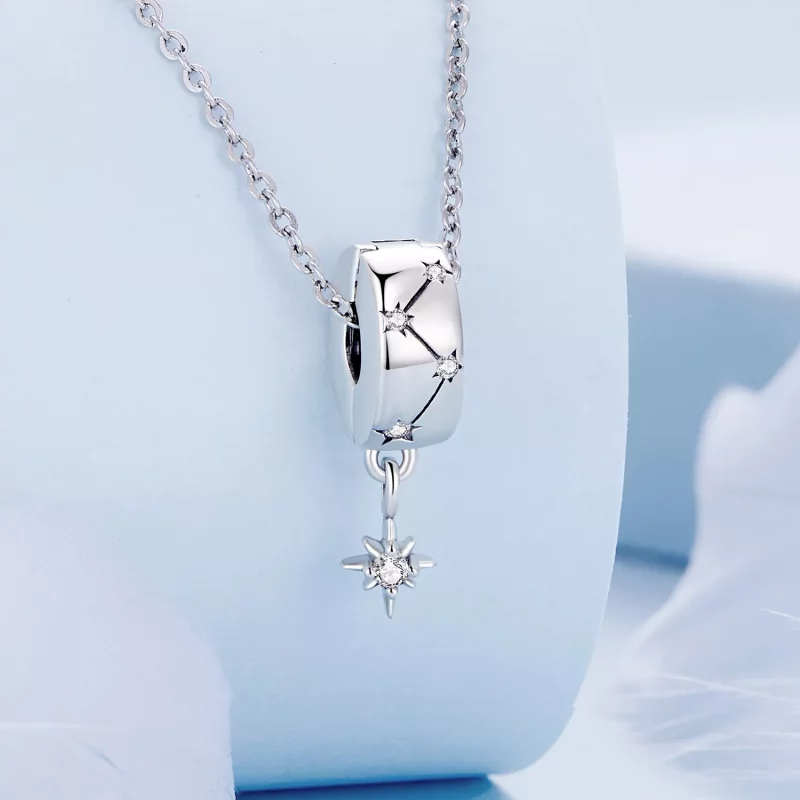 (afbeelding voor) Pandora Stijl Sterrenexplosie Cirkel Clip - BSC808 - Bekijken 2