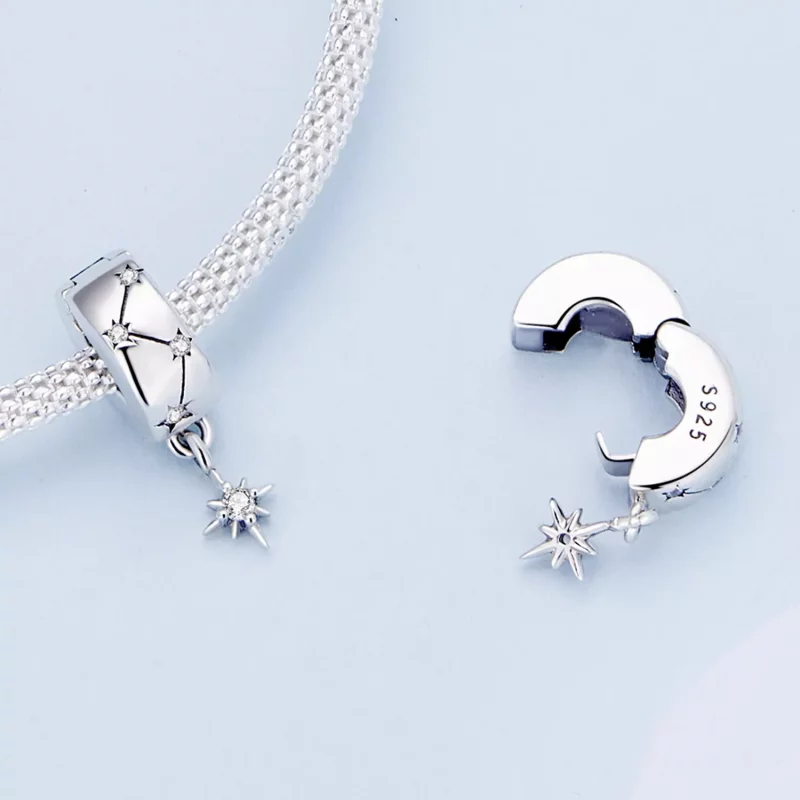 (afbeelding voor) Pandora Stijl Sterrenexplosie Cirkel Clip - BSC808 - Bekijken 5