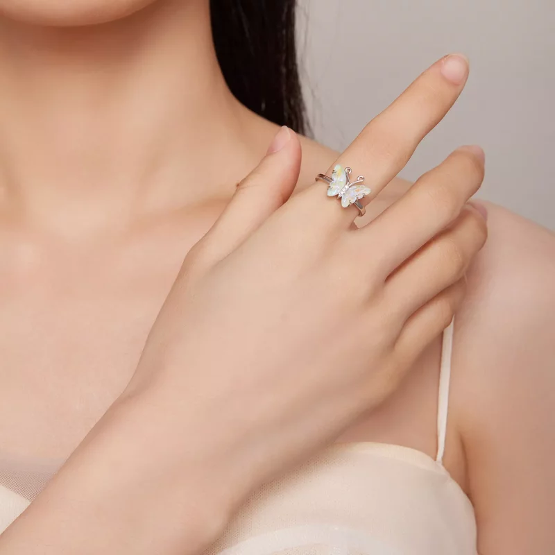 (afbeelding voor) Pandora-stijl Symfonie Vlinder Ring - SCR912 - Bekijken 4