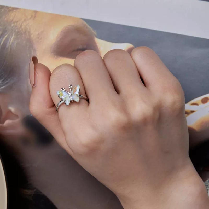 (afbeelding voor) Pandora-stijl Symfonie Vlinder Ring - SCR912 - Bekijken 6