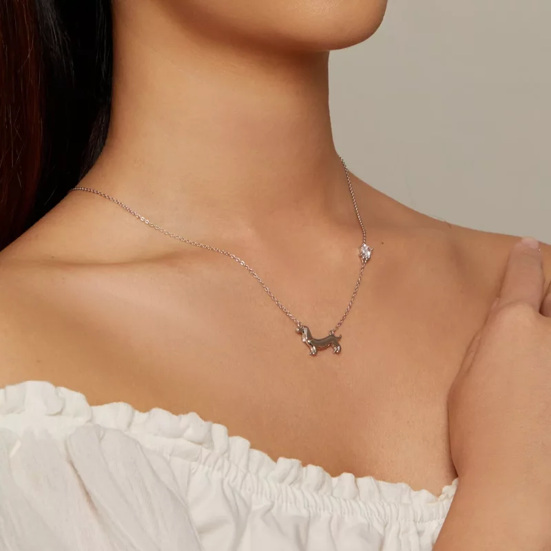 (afbeelding voor) Pandora Stijl Teckel Ketting - SCN501 - Bekijken 6