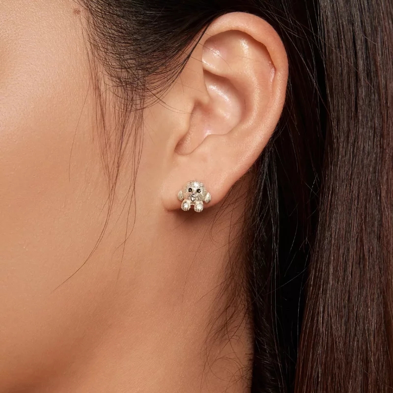 (afbeelding voor) Pandora Stijl Teddy Studs Oorbellen - SCE1631 - Bekijken 6