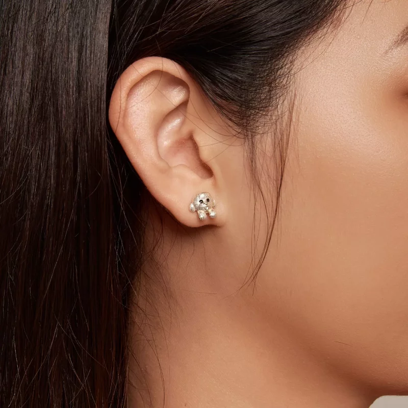 (afbeelding voor) Pandora Stijl Teddy Studs Oorbellen - SCE1631 - Bekijken 7