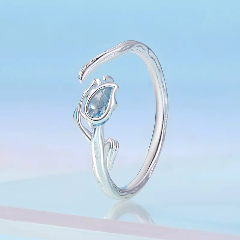 (afbeelding voor) Pandora Stijl Tulp Open Ring - BSR465-E - Bekijken 2