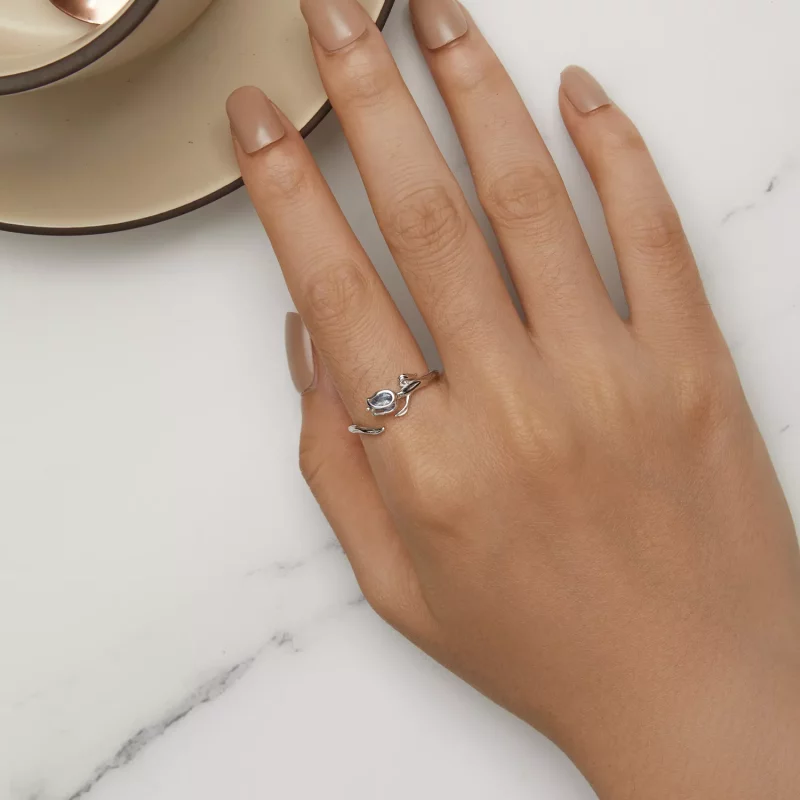 (afbeelding voor) Pandora Stijl Tulp Open Ring - BSR465-E - Bekijken 5