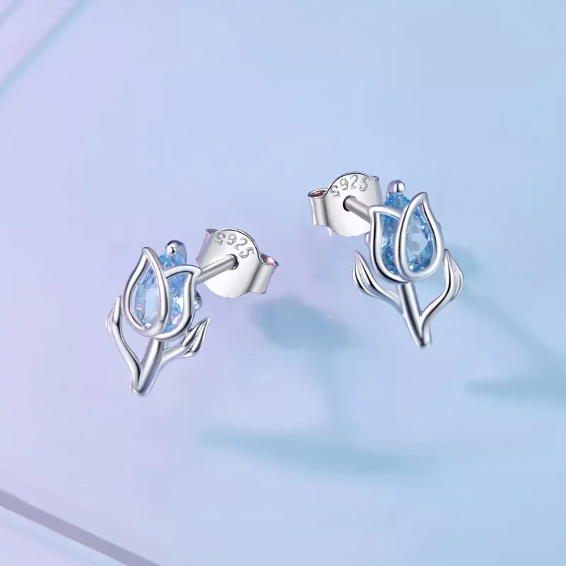 (afbeelding voor) Pandora-stijl Tulp Studs Oorbellen - BSE873 - Bekijken 2