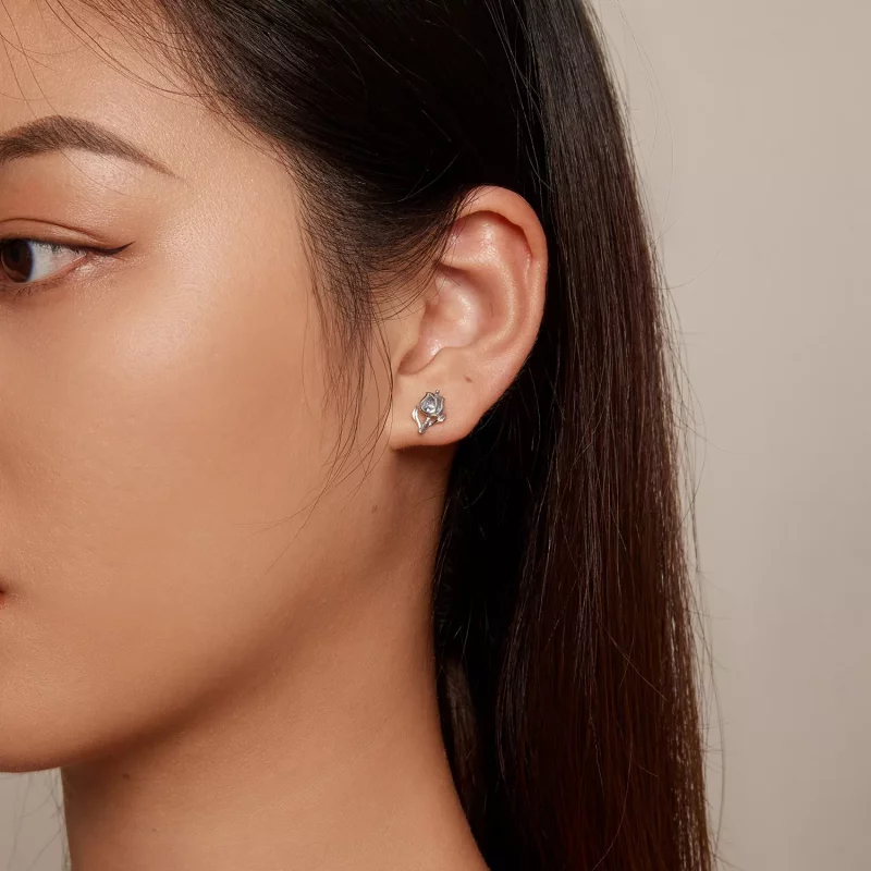 (afbeelding voor) Pandora-stijl Tulp Studs Oorbellen - BSE873 - Bekijken 5