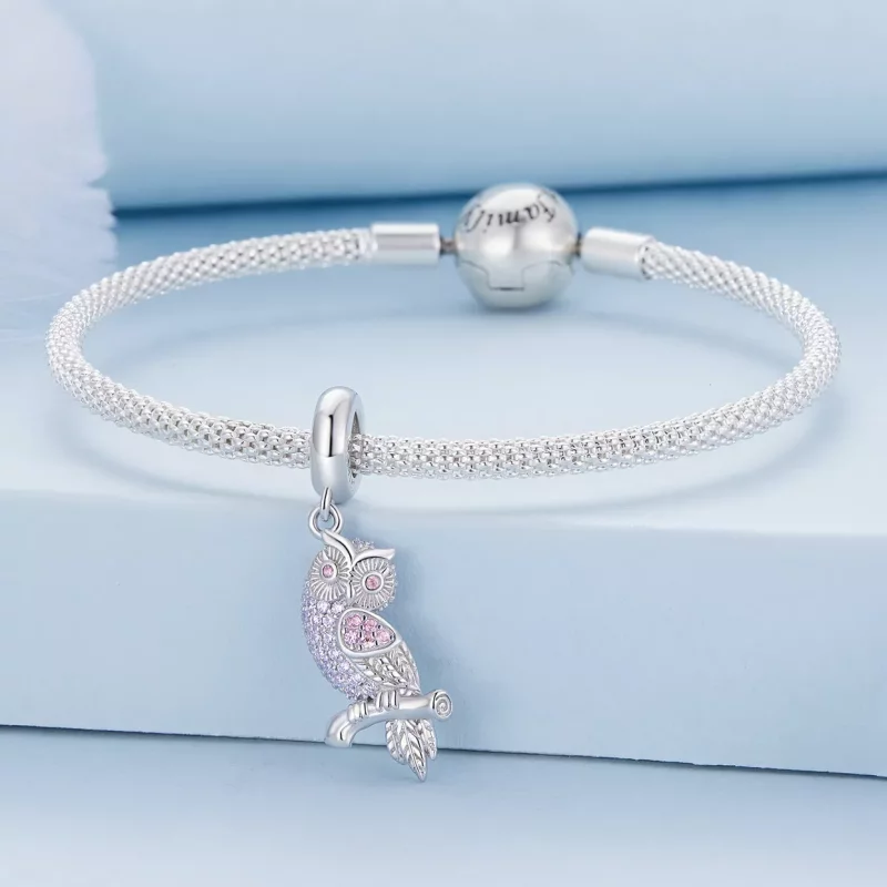 (afbeelding voor) Pandora Stijl Uil Hanger - BSC832 - Bekijken 3