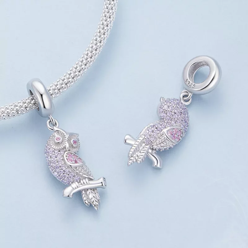 (afbeelding voor) Pandora Stijl Uil Hanger - BSC832 - Bekijken 4