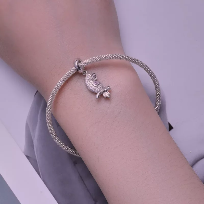 (afbeelding voor) Pandora Stijl Uil Hanger - BSC832 - Bekijken 5