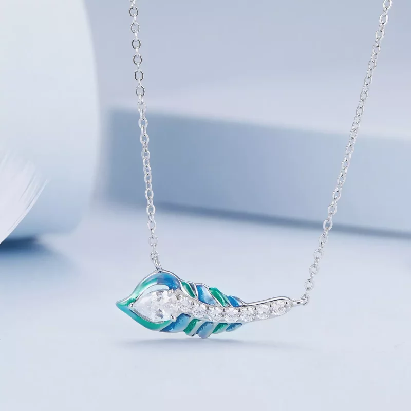 (afbeelding voor) Pandora Stijl Veer Ketting - BSN346 - Bekijken 3